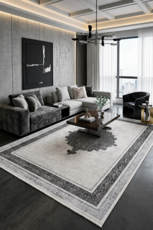 Melange 80354A Siyah | Akrilik Halı