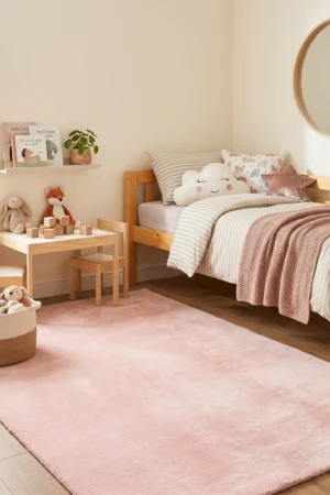 Melange Peluş Pembe | Peluş - Kesme Halı